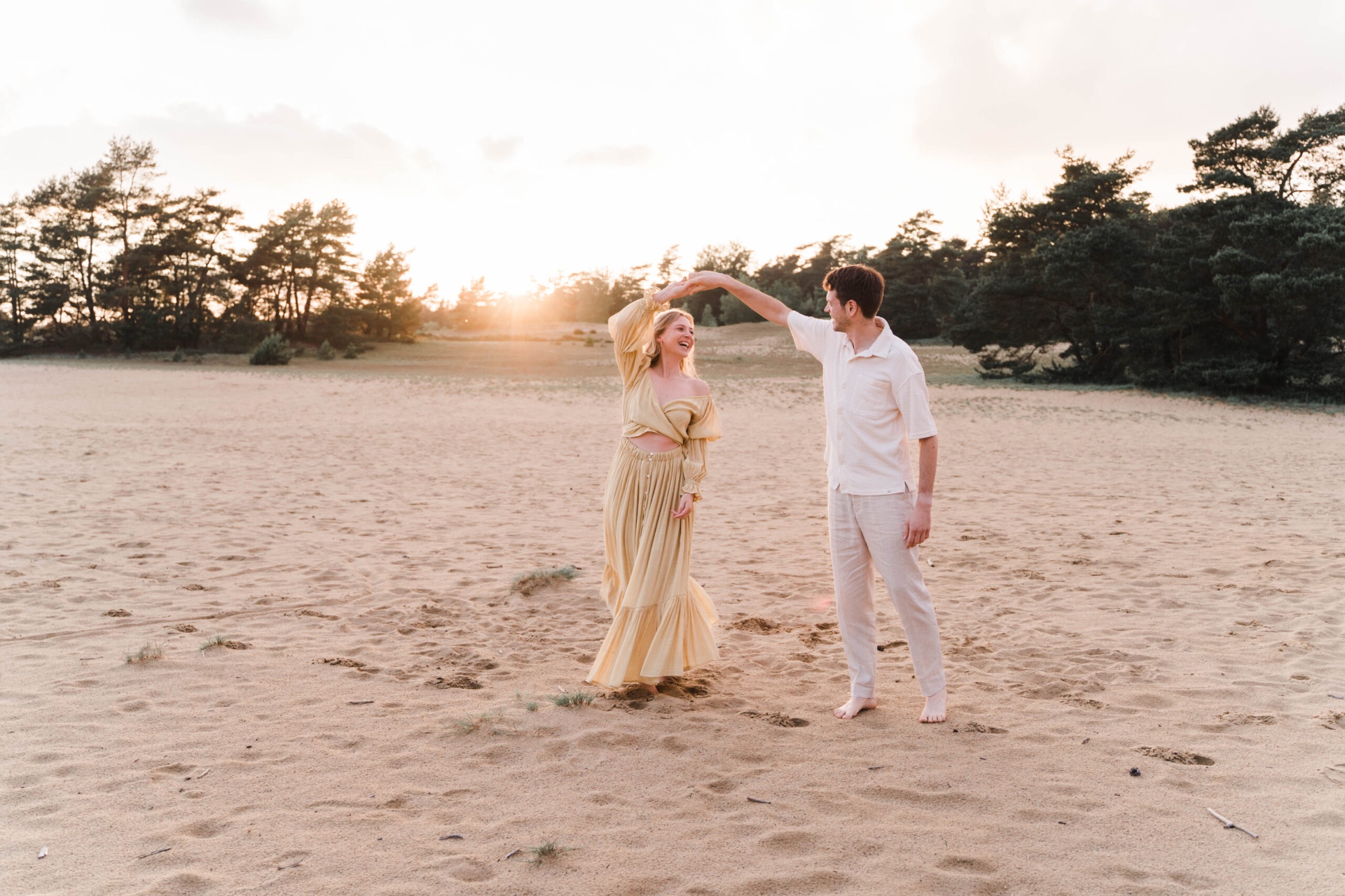 Witte kanten maxi-jurk uit de client closet